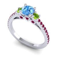 Ornate Three Stone Navan Ring