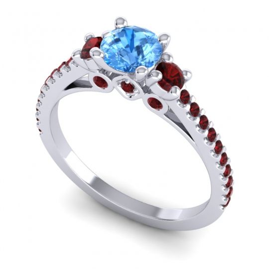 Ornate Three Stone Navan Ring