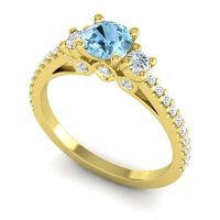 Ornate Three Stone Navan Ring