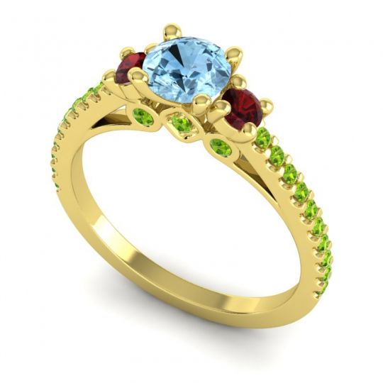 Ornate Three Stone Navan Ring