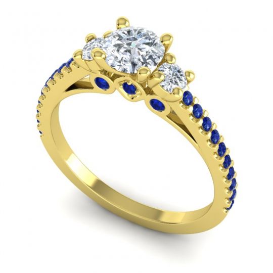 Ornate Three Stone Navan Ring
