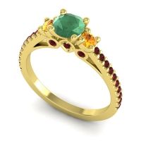 Ornate Three Stone Navan Ring