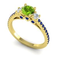 Ornate Three Stone Navan Ring