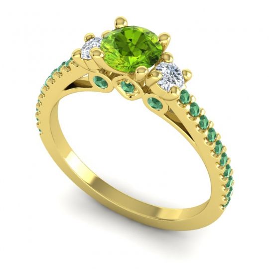 Ornate Three Stone Navan Ring