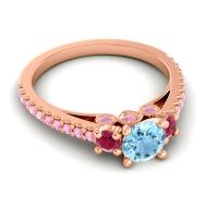 Ornate Three Stone Navan Ring