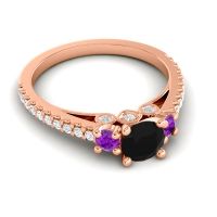 Ornate Three Stone Navan Ring