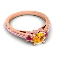 Ornate Three Stone Navan Ring