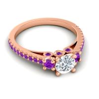 Ornate Three Stone Navan Ring