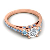 Ornate Three Stone Navan Ring