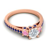 Ornate Three Stone Navan Ring