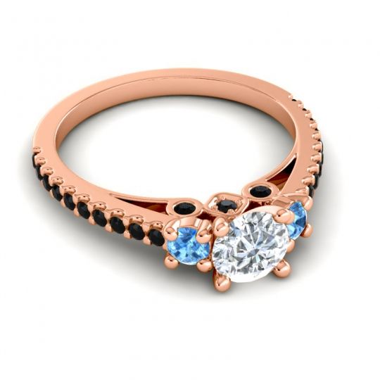 Ornate Three Stone Navan Ring