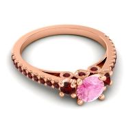 Ornate Three Stone Navan Ring