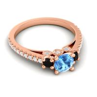 Ornate Three Stone Navan Ring