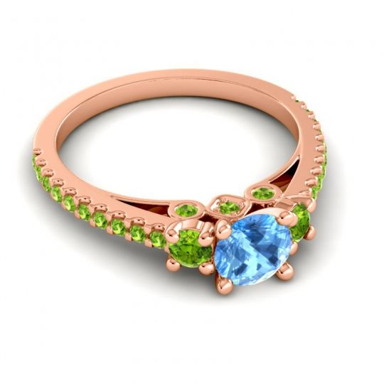 Ornate Three Stone Navan Ring