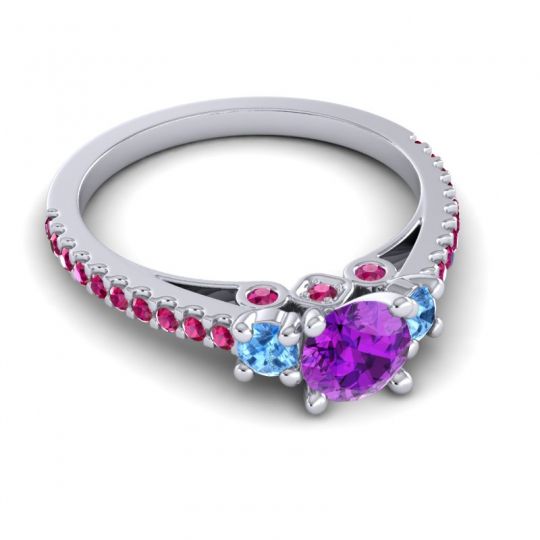 Ornate Three Stone Navan Ring