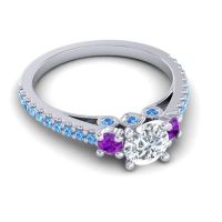 Ornate Three Stone Navan Ring