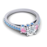 Ornate Three Stone Navan Ring