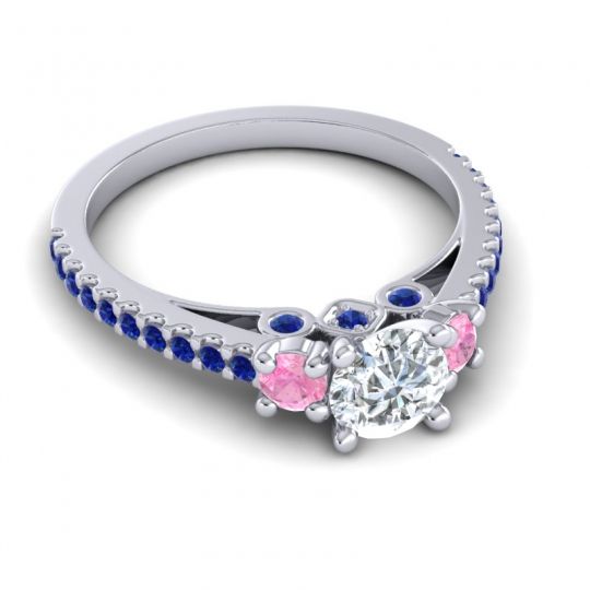 Ornate Three Stone Navan Ring