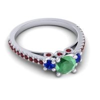 Ornate Three Stone Navan Ring