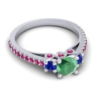 Ornate Three Stone Navan Ring