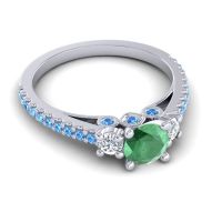 Ornate Three Stone Navan Ring