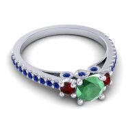 Ornate Three Stone Navan Ring