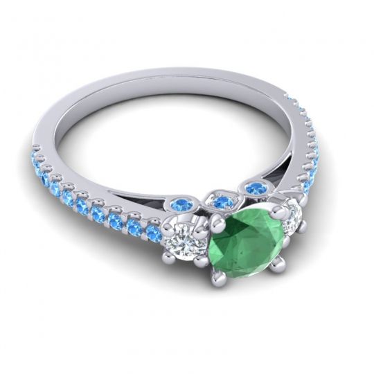 Ornate Three Stone Navan Ring