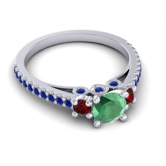 Ornate Three Stone Navan Ring