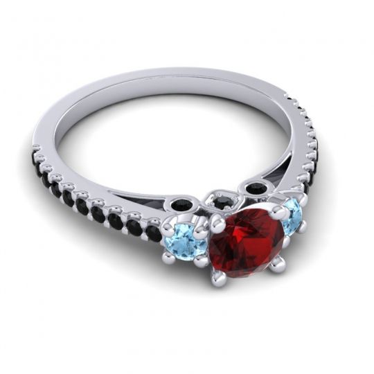 Ornate Three Stone Navan Ring