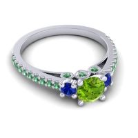 Ornate Three Stone Navan Ring