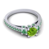 Ornate Three Stone Navan Ring