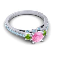 Ornate Three Stone Navan Ring