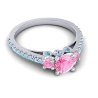 Ornate Three Stone Navan Ring