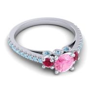 Ornate Three Stone Navan Ring