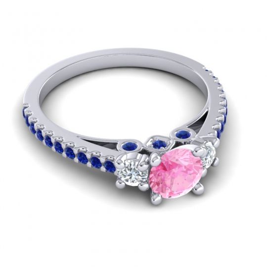 Ornate Three Stone Navan Ring