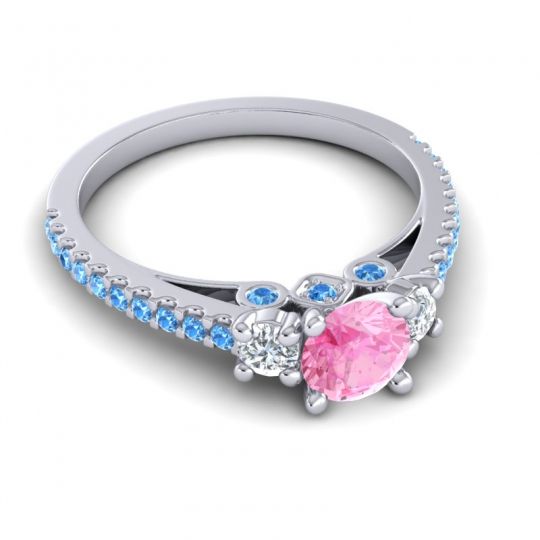 Ornate Three Stone Navan Ring