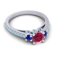 Ornate Three Stone Navan Ring