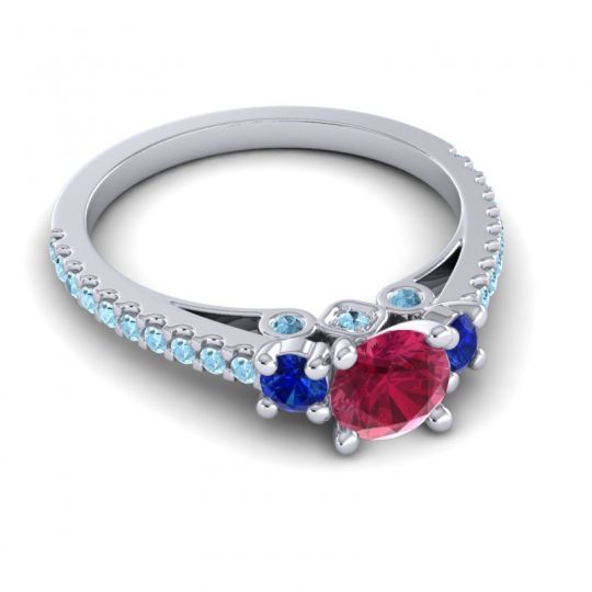 Ornate Three Stone Navan Ring