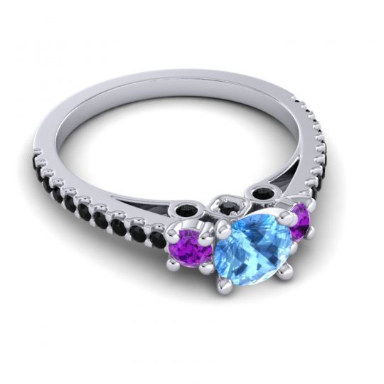 Ornate Three Stone Navan Ring