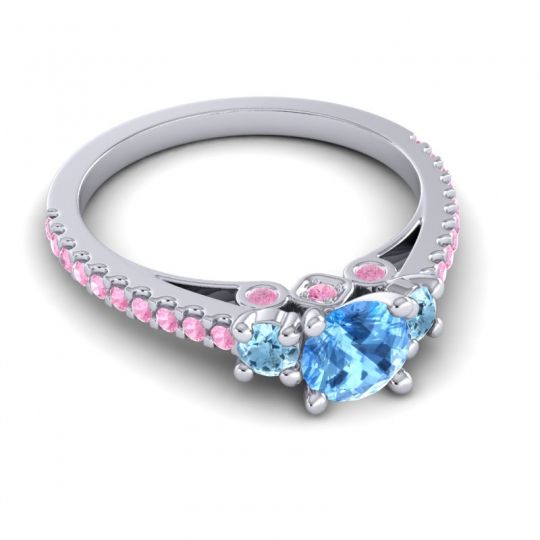 Ornate Three Stone Navan Ring