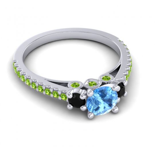 Ornate Three Stone Navan Ring