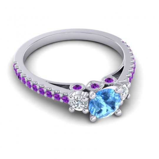 Ornate Three Stone Navan Ring