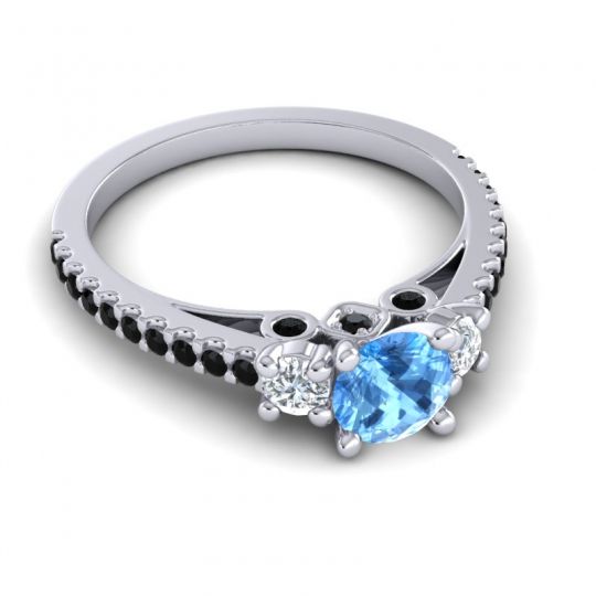 Ornate Three Stone Navan Ring