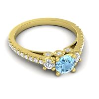 Ornate Three Stone Navan Ring