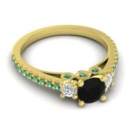 Ornate Three Stone Navan Ring