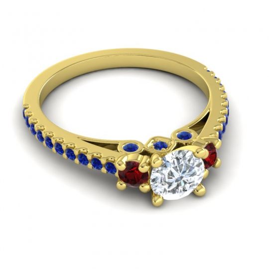 Ornate Three Stone Navan Ring