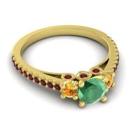 Ornate Three Stone Navan Ring