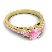 Ornate Three Stone Navan Ring