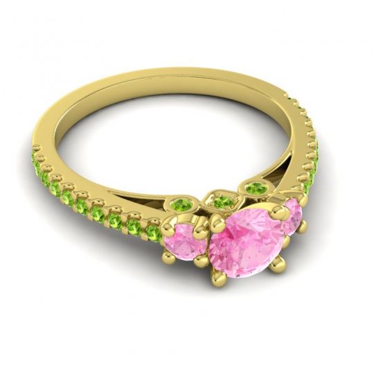 Ornate Three Stone Navan Ring