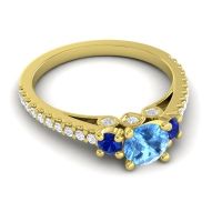 Ornate Three Stone Navan Ring